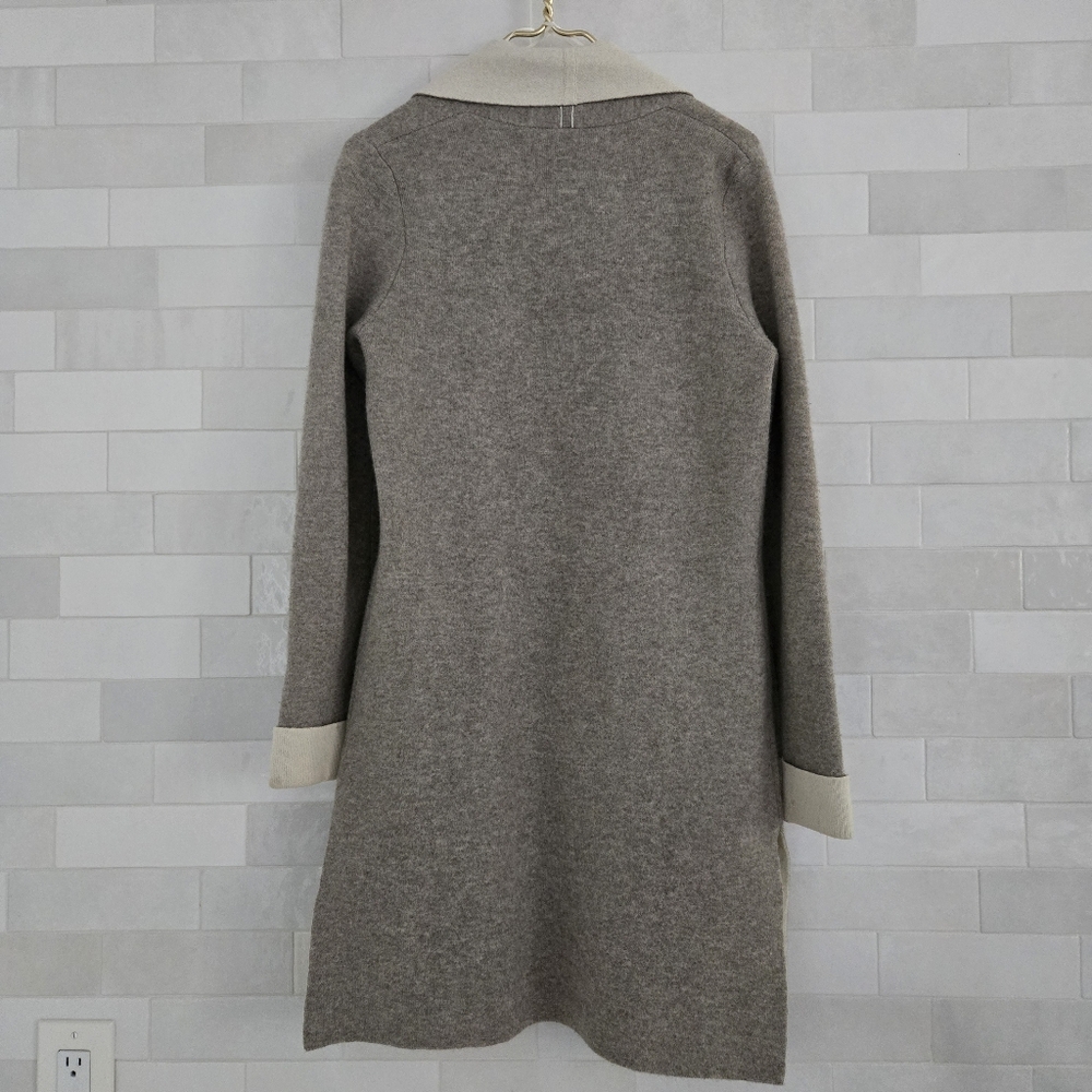 Max Studio Luxury Cashmere Double Face Open Front Long Cardigan Sweater Jacket M - Picture 8 of 8